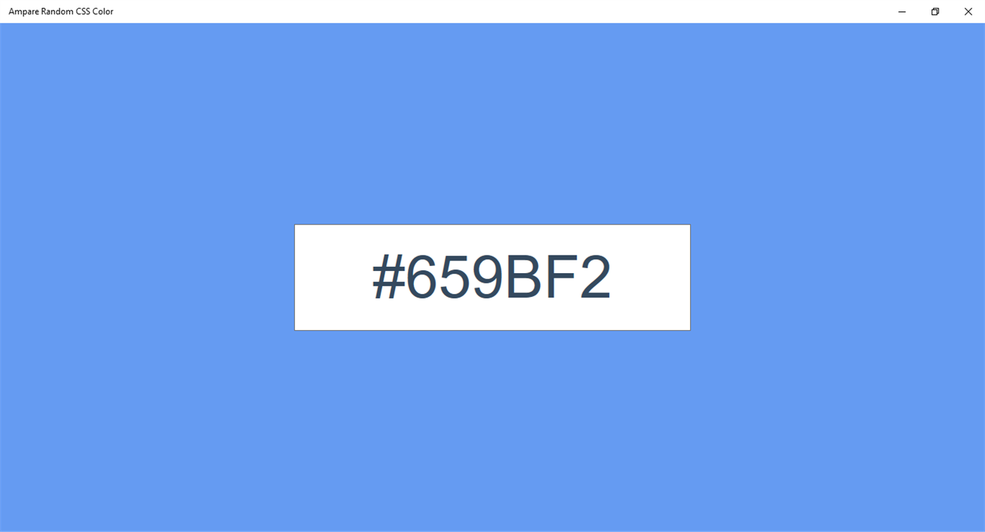 #2. Ampare Random CSS Color (Windows) Podle: Juthawong Naisanguansee