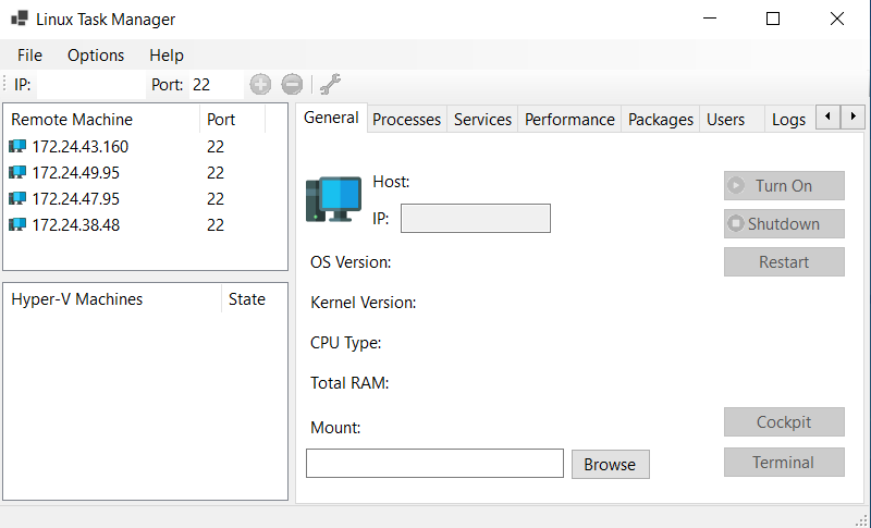 Linux Process Manager Screenshot