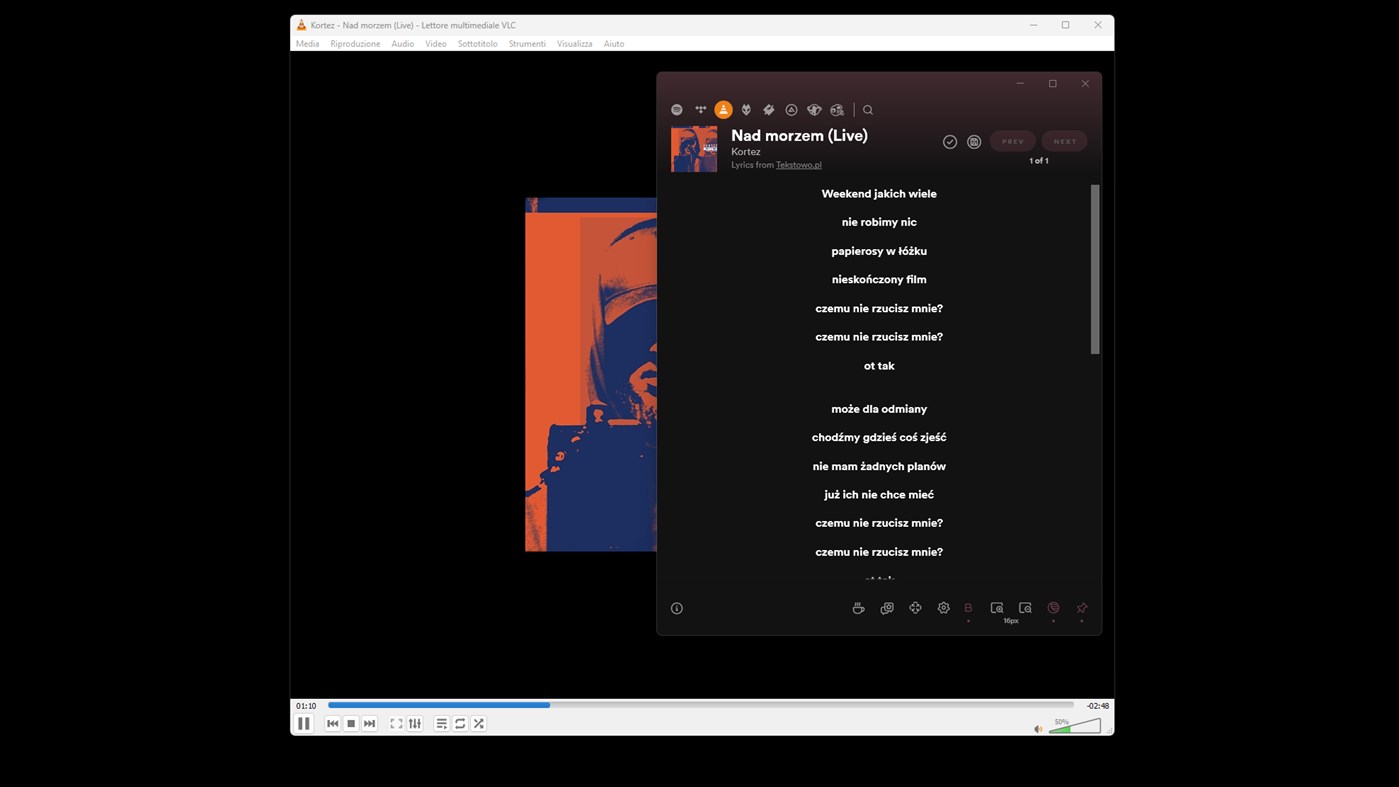 #3. Versefy - Lyrics finder (Windows) Podle: Jakub Steplowski