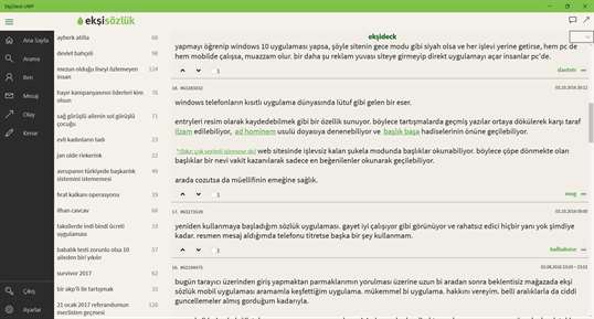 EkşiDeck UWP screenshot 1