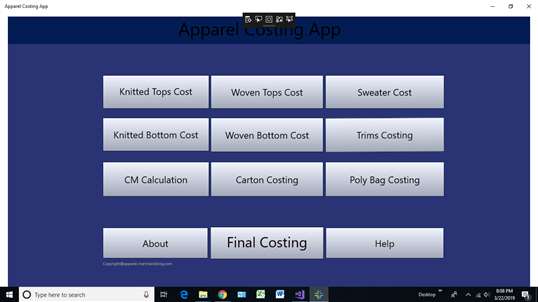 Apparel Costing App screenshot 1