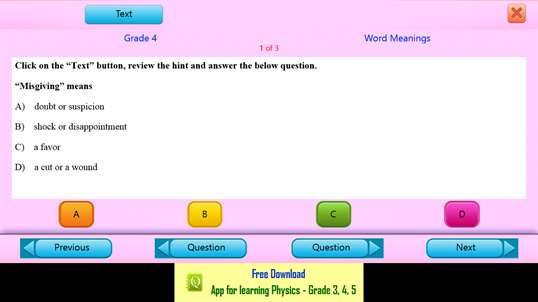 QVprep Lite Learn English Grade 4 screenshot 4