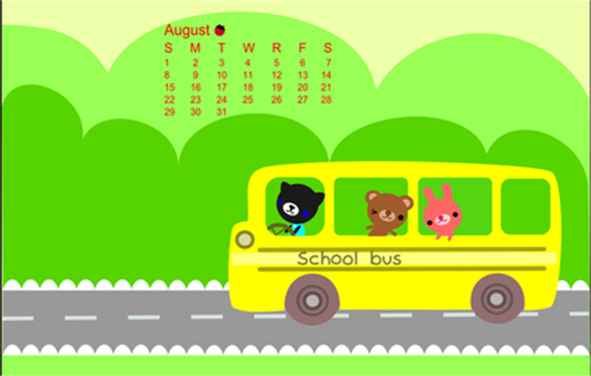 School Bus Wallpaper New Tab