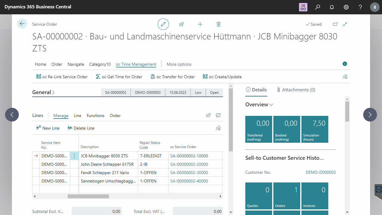 Snapshot 3 of orderbase Time Management - PDA Service