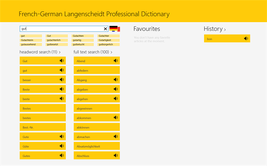French-German Langenscheidt Professional Dictionary screenshot 3