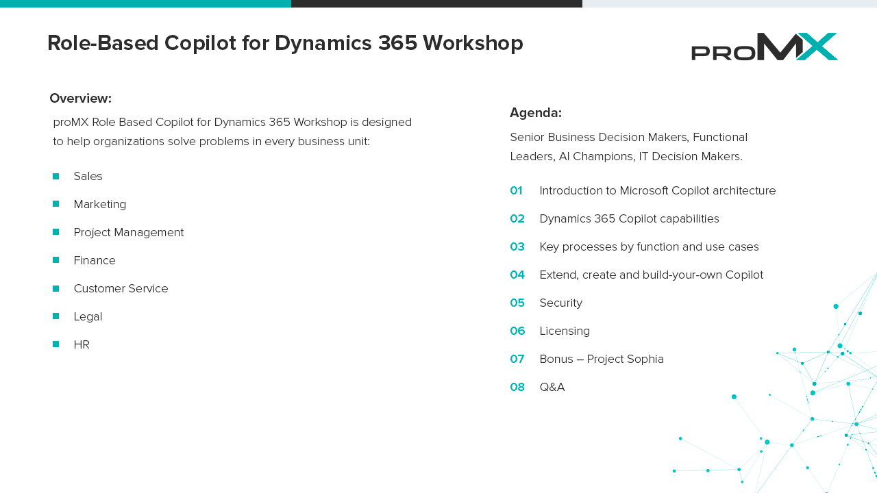 Snapshot 1 of Role-based Copilot for Dynamics 365 - Workshop