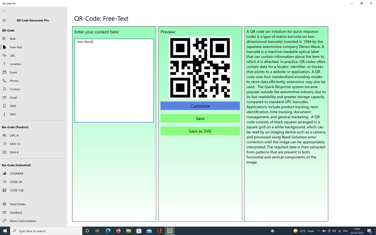 #1. QR-Code Generator Pro (Windows) Door: Srujan Jha