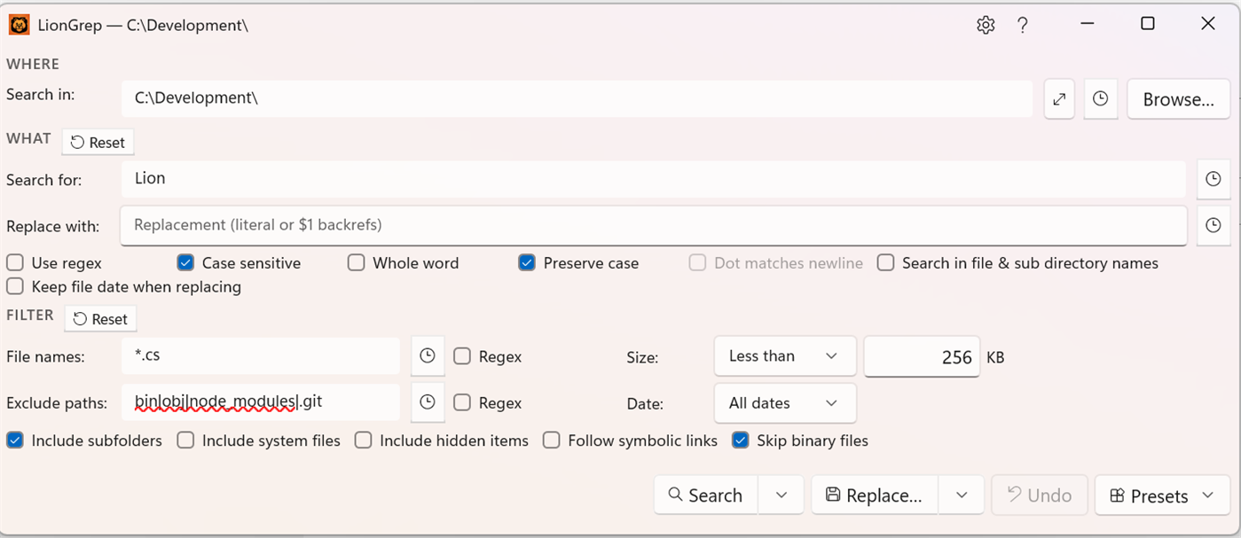 #1. LionGrep (Windows) By: Lion Tools