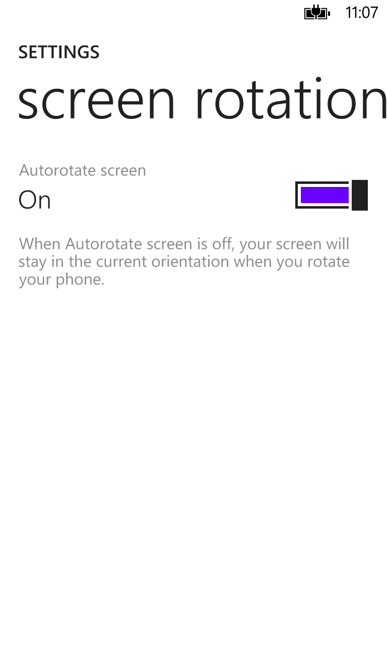 Rotation Lock for Windows 10 Mobile