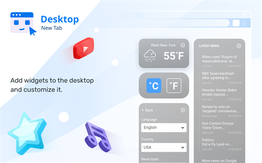 Desktop New Tab - Customize Your Browser's New Tab Page