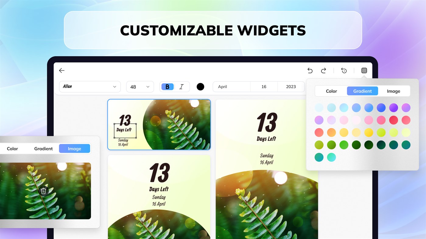 #5. Desktop Widget Tools: Custom Calendar and Clock (Windows) Oleh: Lavita Apps LLP