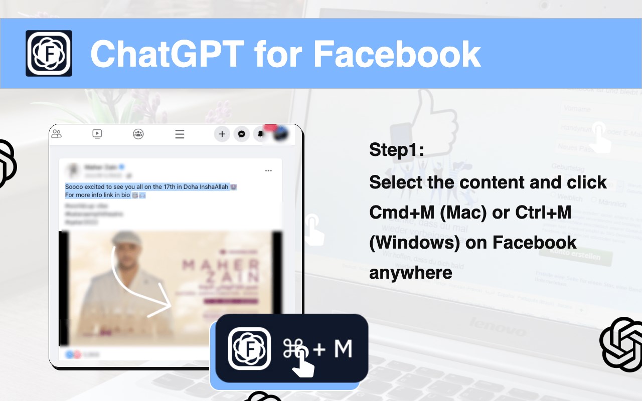 Smart AI Comments & Replies for Facebook™ with ChatGPT