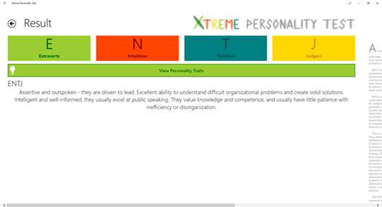 Xtreme Personality Test screenshot 3