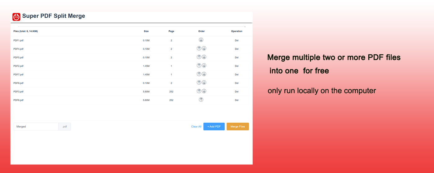 Super PDF Split Merge