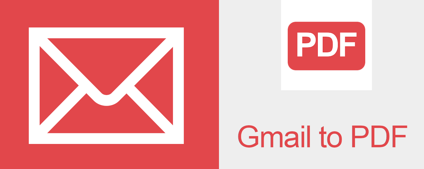 Convert Gmail™ to PDF (locally) marquee promo image