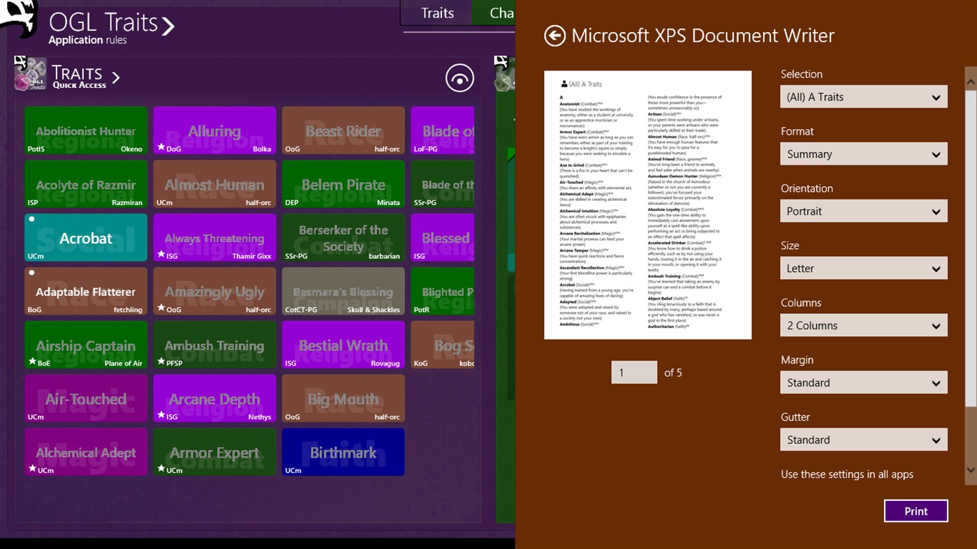 #6. OGL Trait Browser (Windows) Bởi: Merlin's Workshop