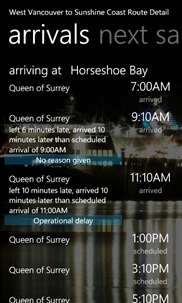 BC Ferries Sailing Information screenshot 4