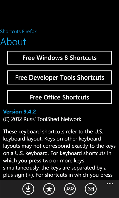 Firefox Shortcuts Screenshots 1