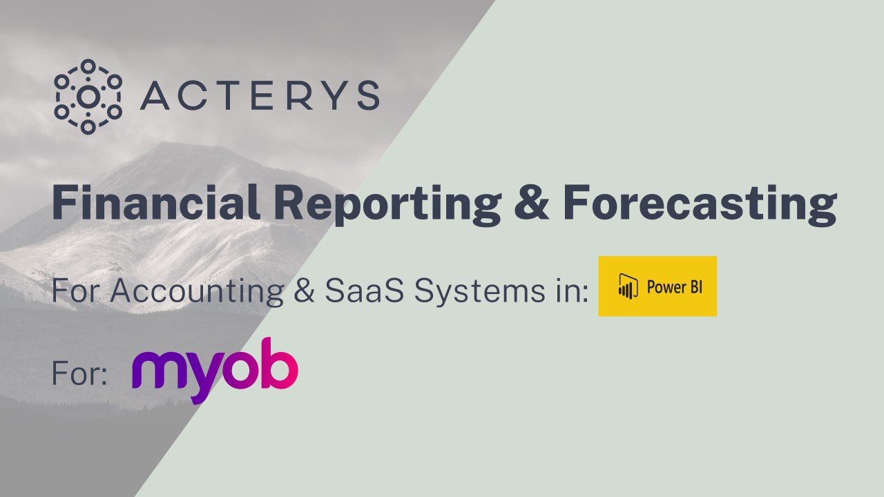 Acterys Myob Reporting Consolidation