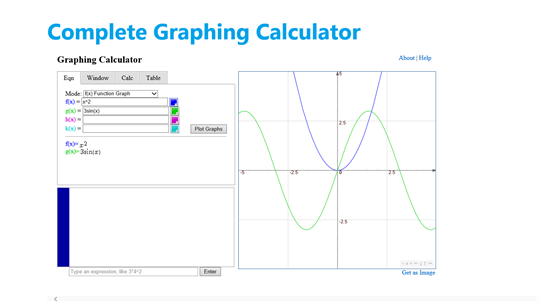 Complete Graphing Calculator screenshot 1