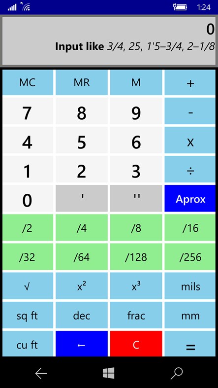 #1. Basic Inch Calculator (Windows) 来自: poplarsoft