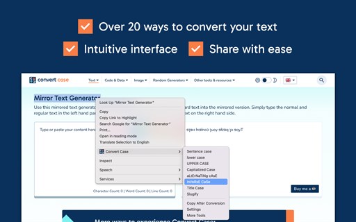 Convert Case — In-Place Text Case Converter