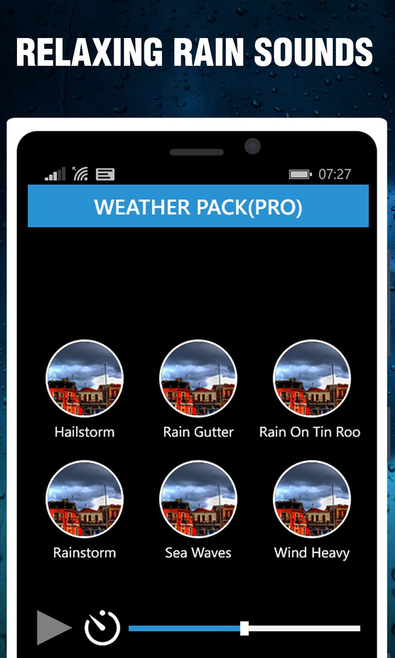 Rain O Rain Sleep Sounds (PREMIUM) for Windows 10 Mobile