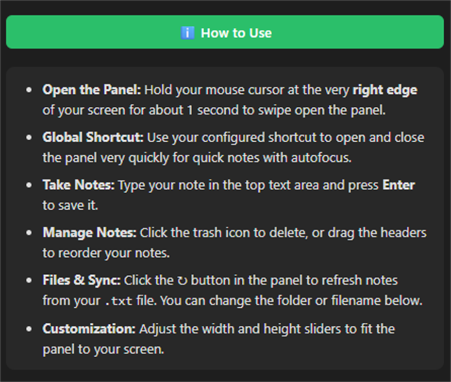 #3. Quick Note Panel (Windows) De: appstogostudio