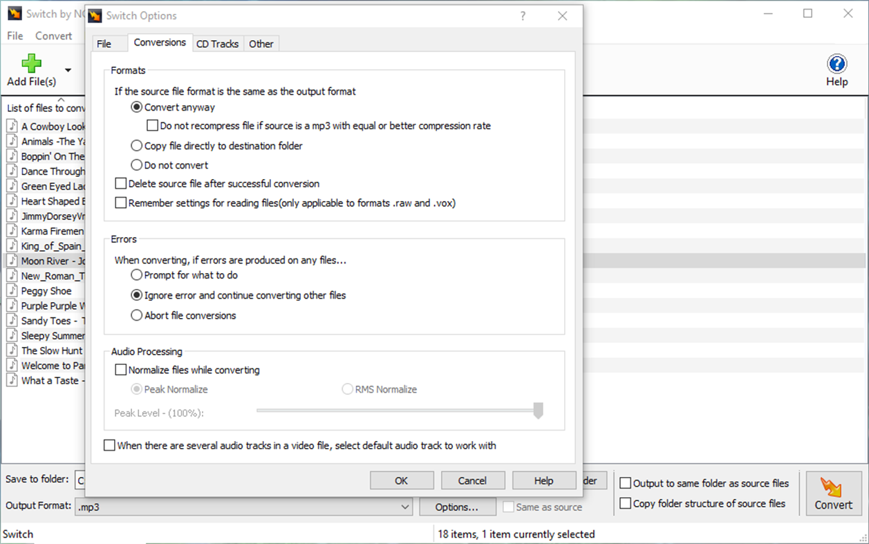 #4. Switch Sound File Converter Express Edition (Windows) Podle: NCH Software