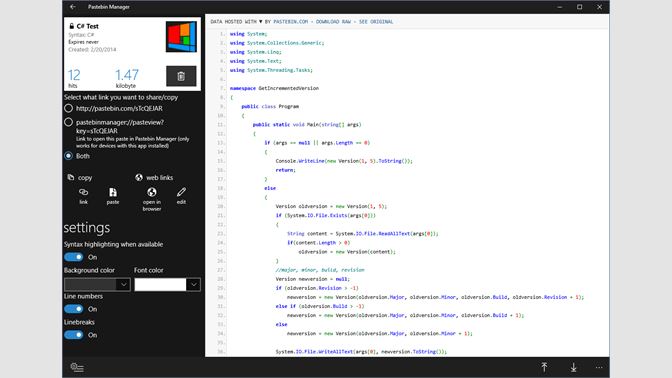 Get Pastebin Manager Microsoft Store