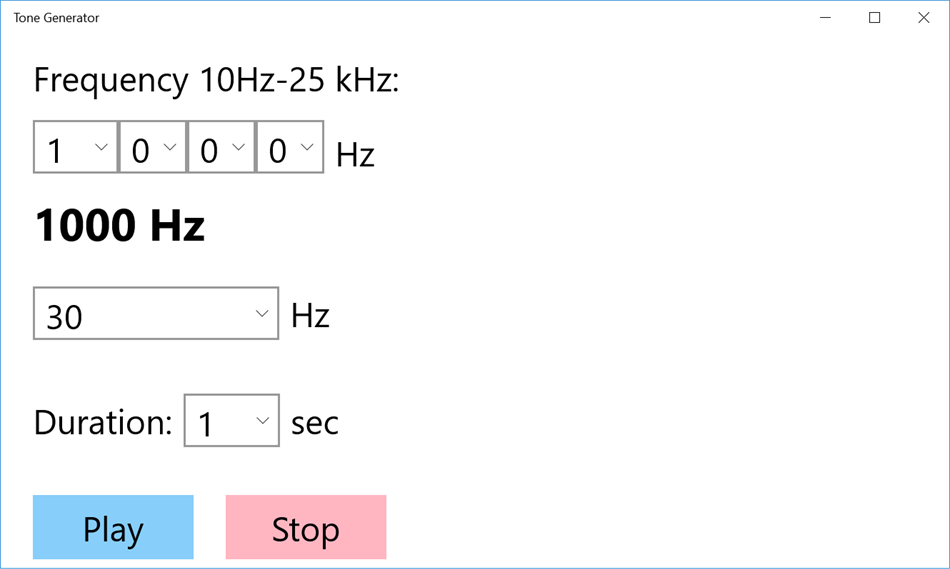 Tone generator (Windows) 由: Lacko Luboslav