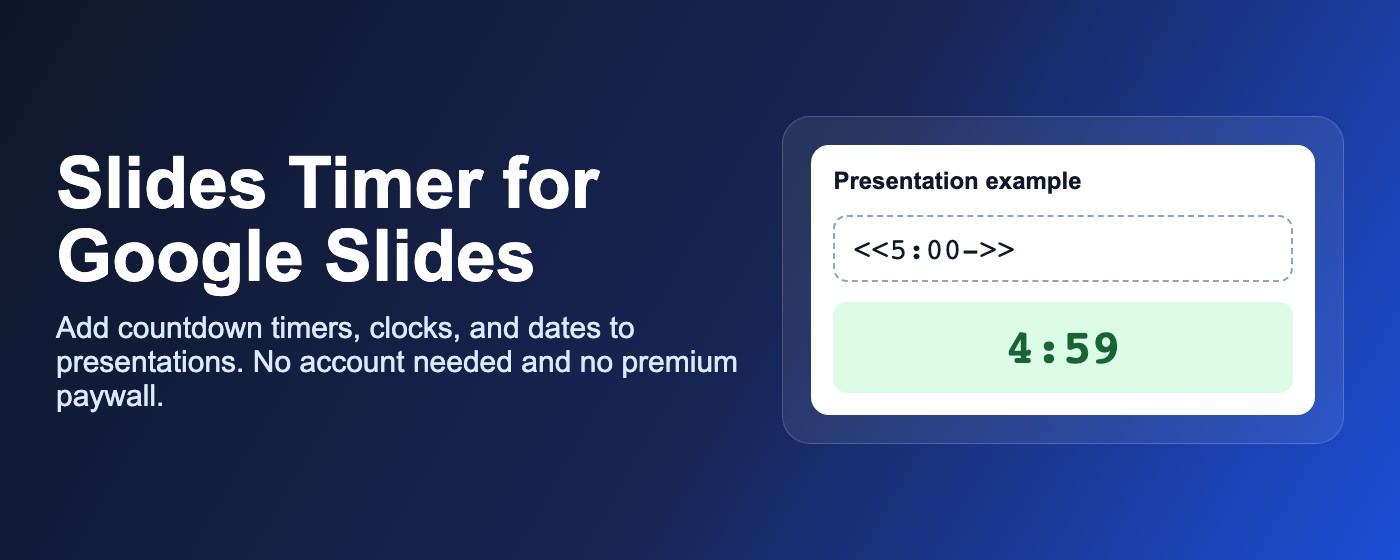 Slides Timer for Google Slides