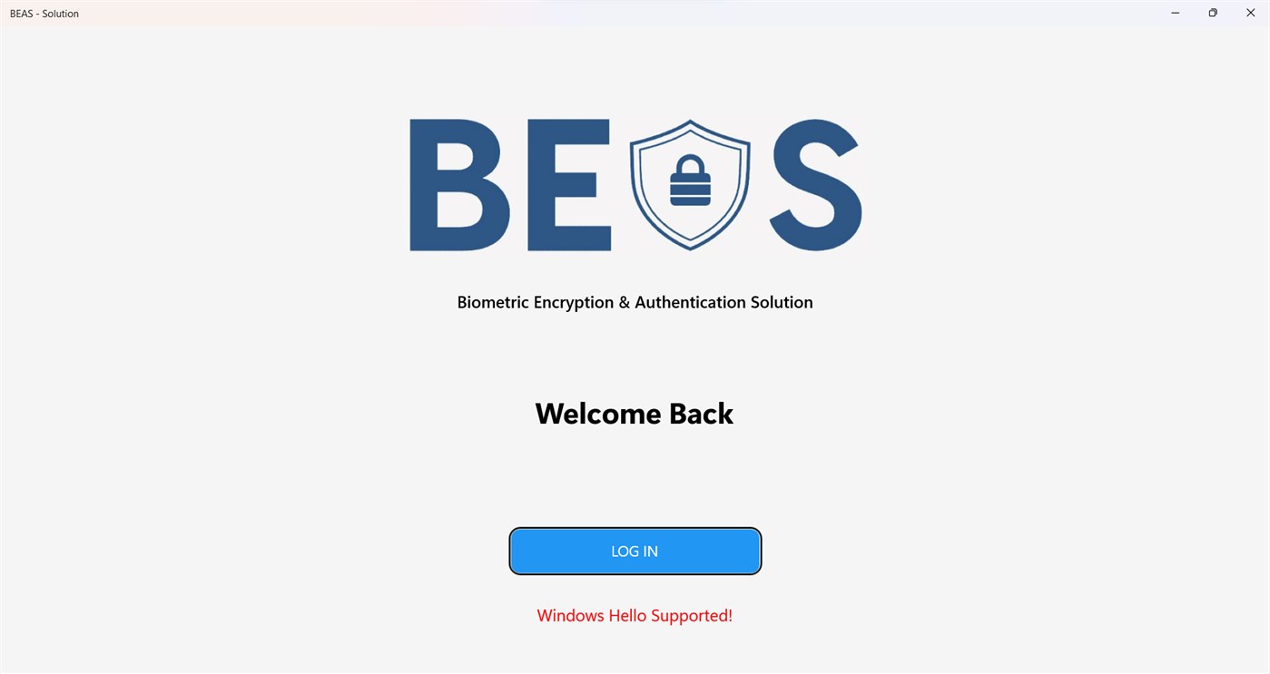 #1. Biometric Encryption & Authentication Solution (BEAS) (Windows) By: BEAS - Soon
