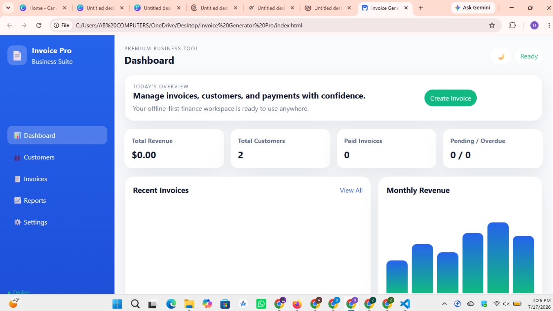 Invoice Generator Pro screenshot