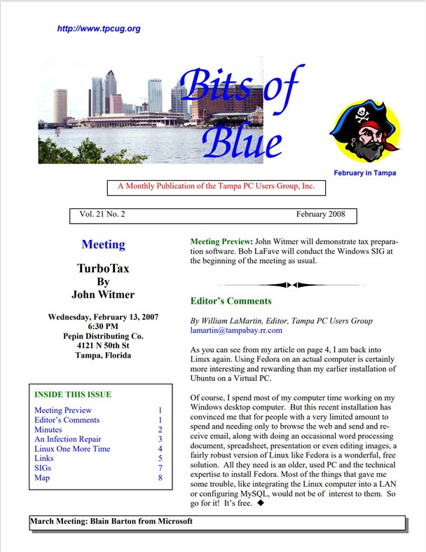 #4. TPCUG Newsletter (Windows) 게시자: LaMartin Software