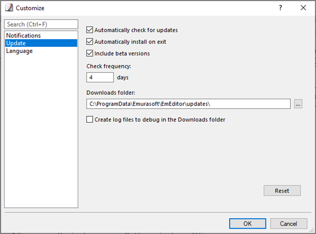 #4. EmEditor text editor (64-bit) (Windows) Podle: Emurasoft