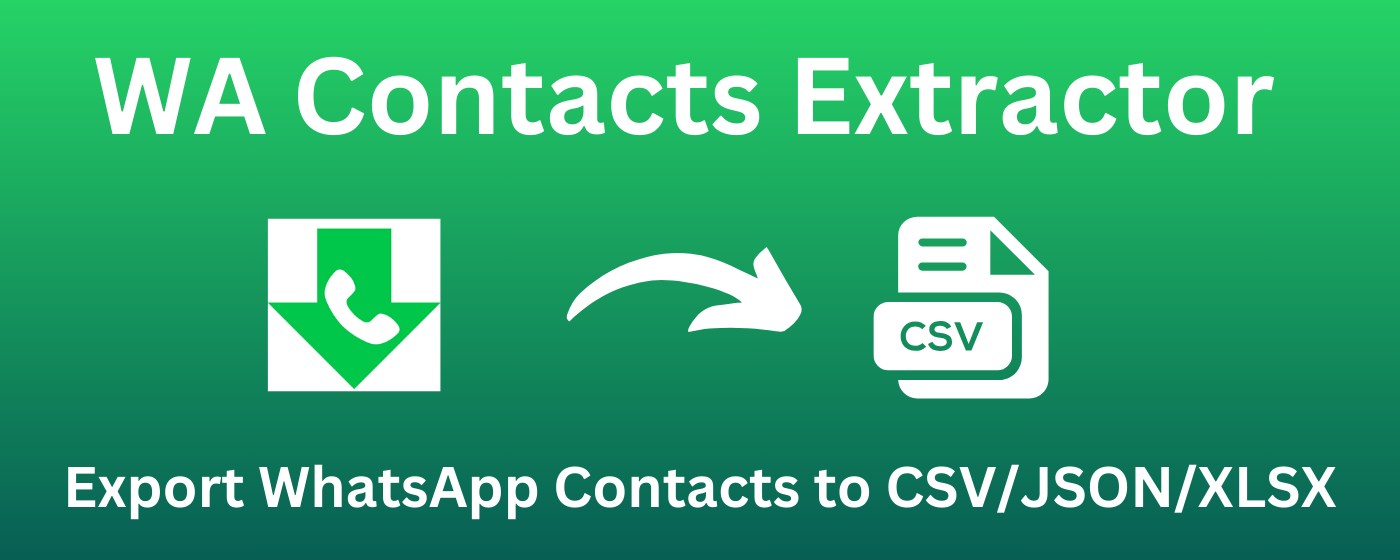 WA Contact Extract & Export marquee promo image