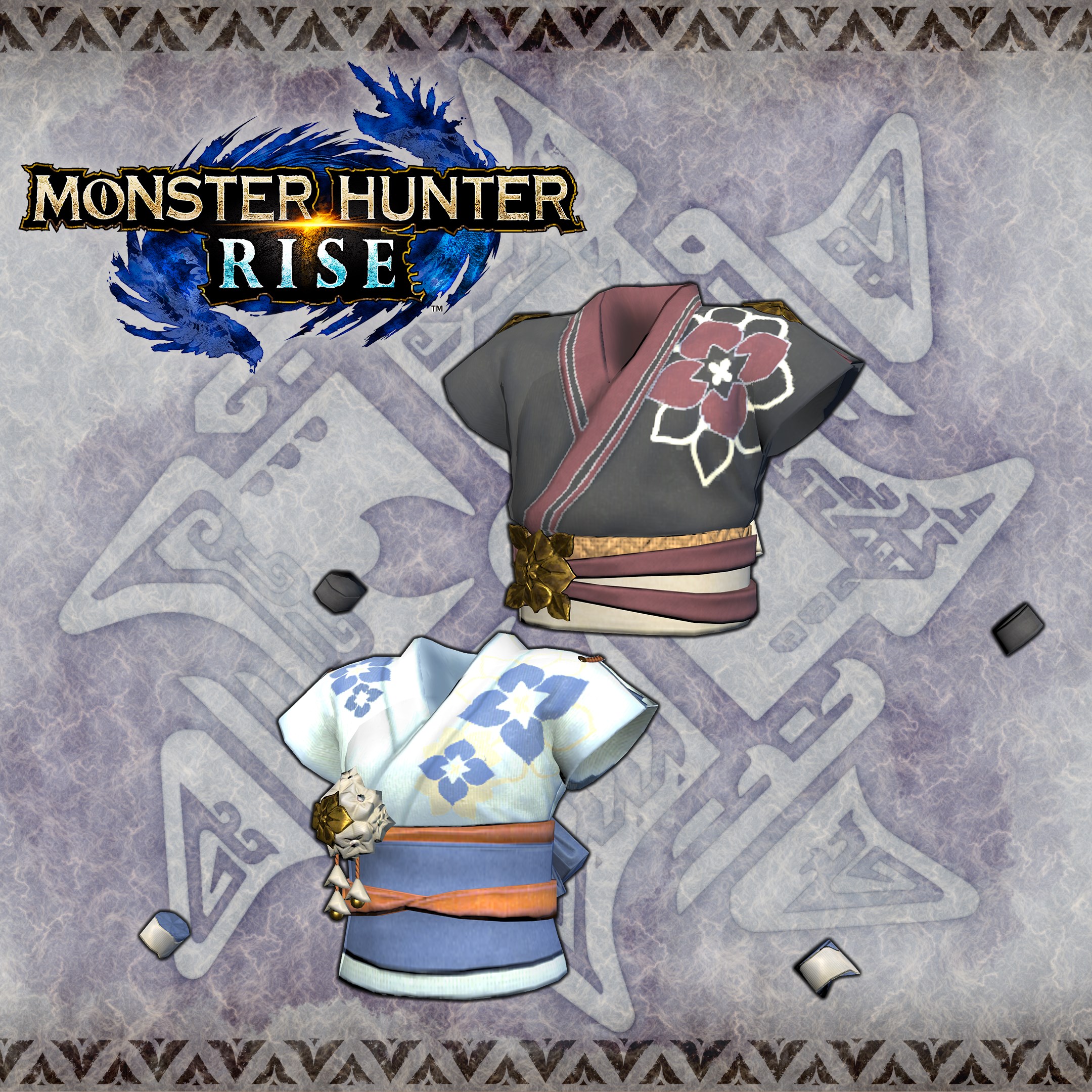 "Floral Yukata" Hunter layered armor piece