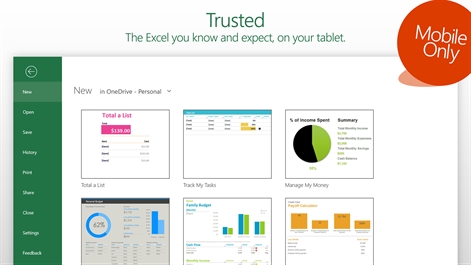 Excel Mobile Screenshot