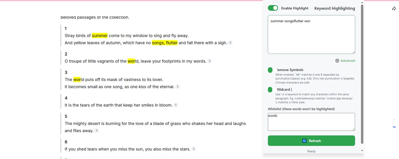 Page Keyword Highlighter