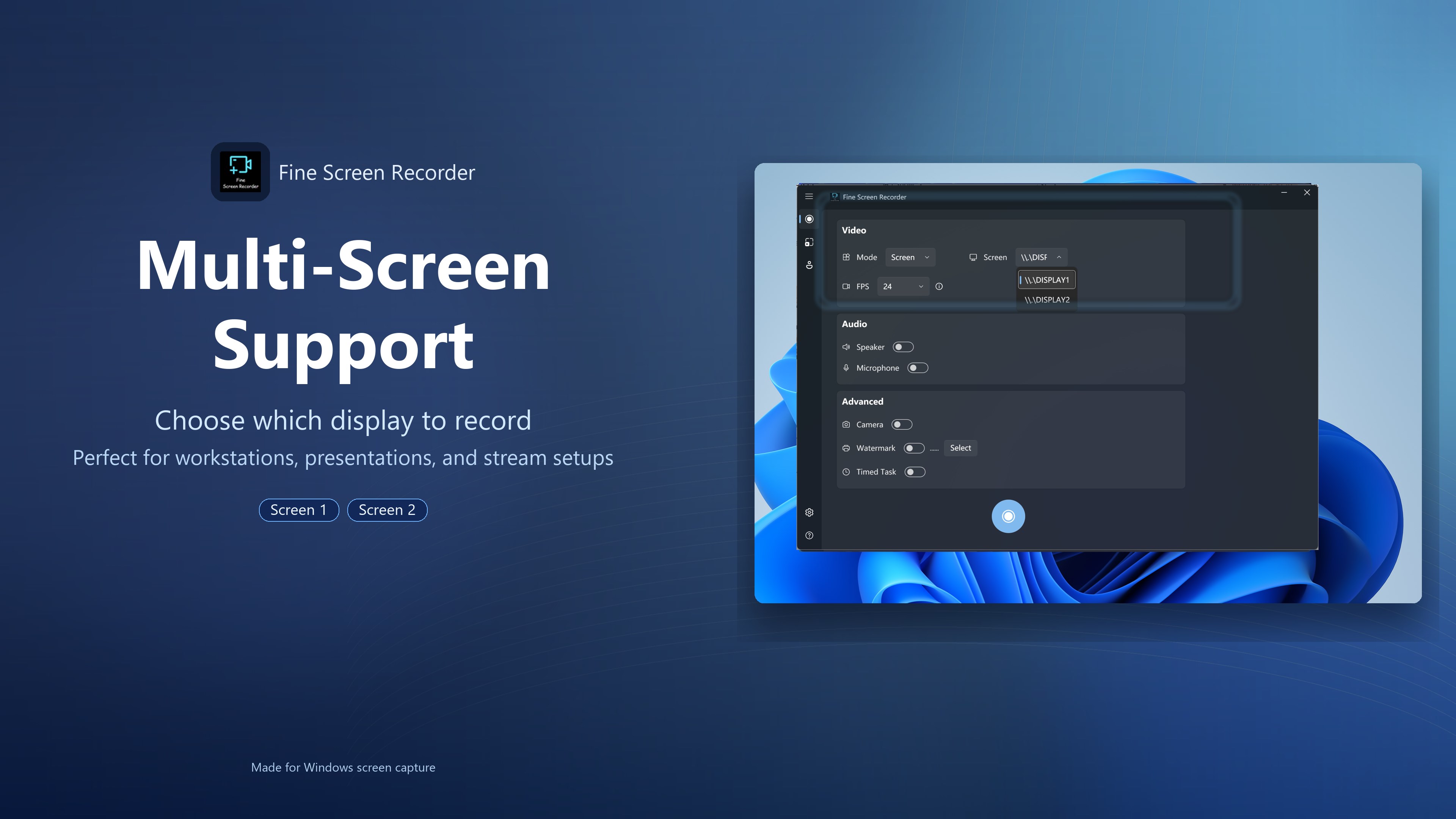 Fine Screen Recorder – Screen Recorder for Windows screenshot