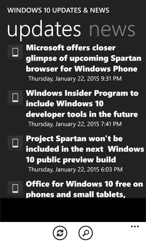 Updates & News for Win 10 Screenshots 2