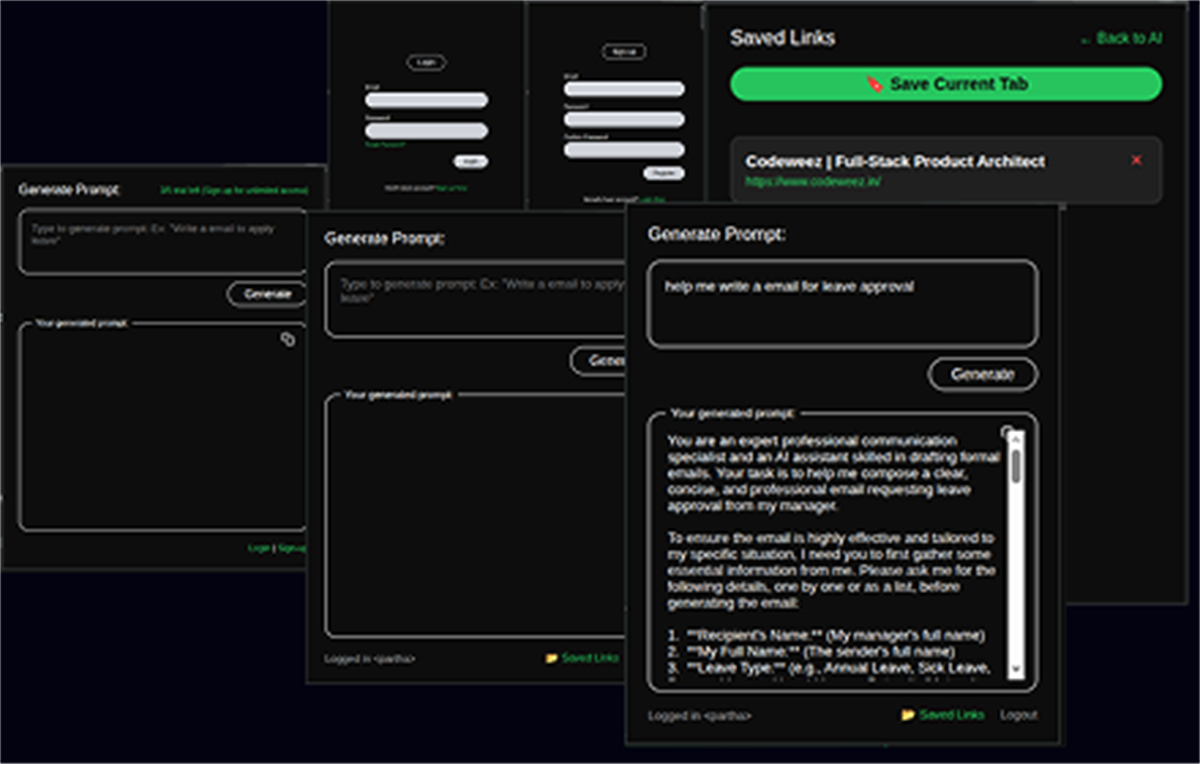 AI Prompt & Grammar Assistant