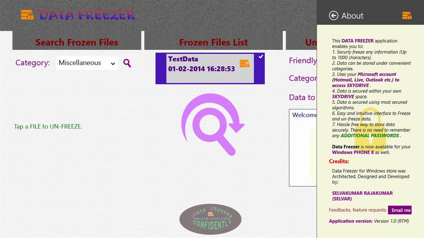 #9. Data Freezer (Windows) Oleh: selvar