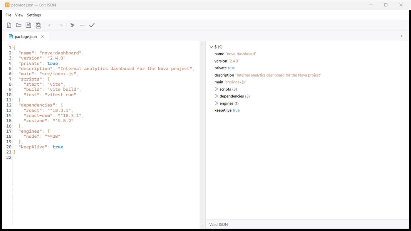 #2. Edit JSON (Windows) Προγραμματιστής: Web Platinum