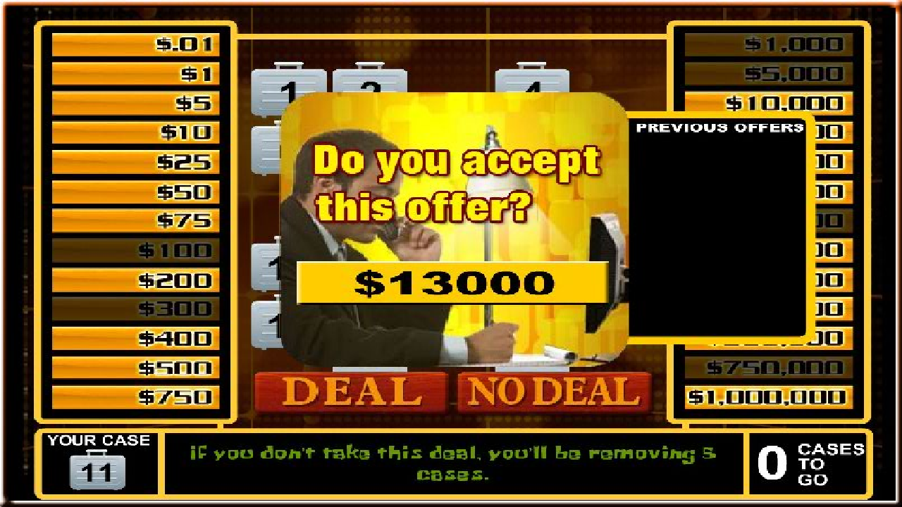 Screenshot 2 Deal Or Be Millionaire windows