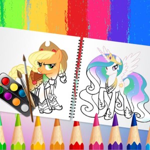 Sweet Pony Coloring Book Game