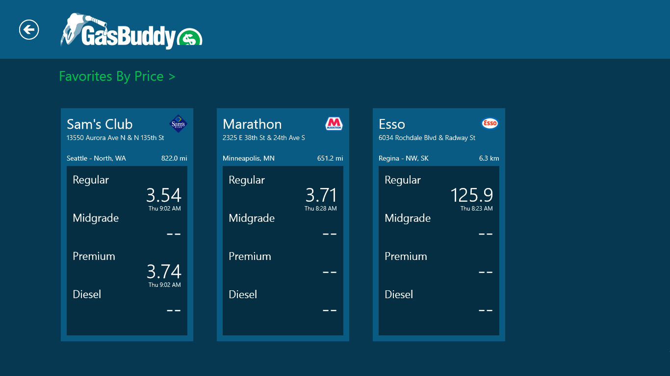 GasBuddy for Windows 10