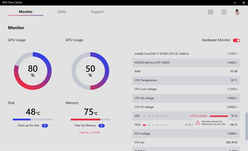 MSI Center (Windows) Podle: MICRO-STAR INTERNATIONAL CO., LTD
