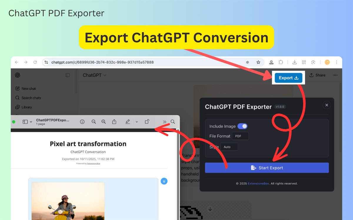 ChatGPT PDF Exporter – Download ChatGPT History